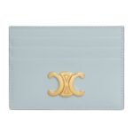 CELINE CARD HOLDER TRIOMPHE IN SHINY CALFSKIN SOFT PEACH