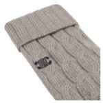 CELINE TRIOMPHE CABLE KNIT GLOVES IN CASHMERE