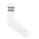 CELINE SOCKS IN STRIPED COTTON WHITE