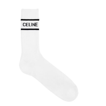 CELINE SOCKS IN STRIPED COTTON WHITE