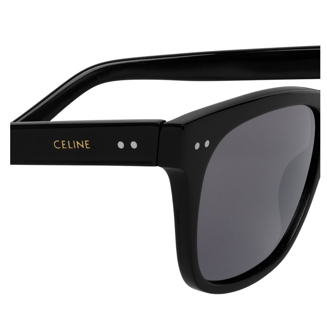 3 CELINE BLACK FRAME 59 SUNGLASSES IN ACETATE BLACK