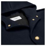 CELINE HOODED TRIOMPHE COAT IN WOOL FELT