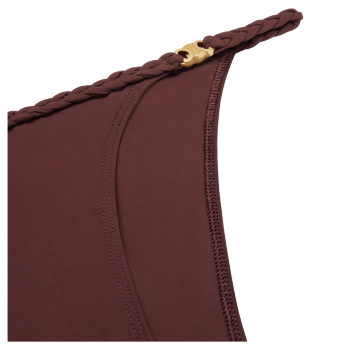 CELINE TRIOMPHE SWIMSUIT BOTTOM IN MATTE JERSEY PRUNE