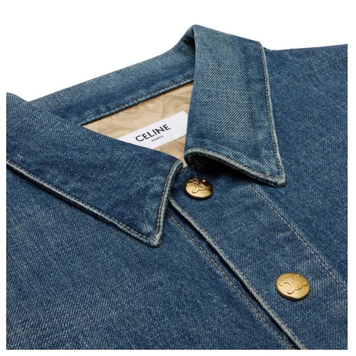 CELINE PARIS JACKET IN DARK UNION WASH DENIM