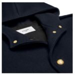 CELINE HOODED TRIOMPHE COAT IN WOOL FELT