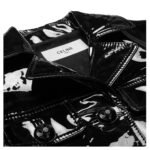 CELINE STRAIGHT BLOUSON JACKET IN PATENT LAMBSKIN LEATHER