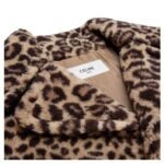 CELINE EGG SHAPED PEACOAT IN FUR EFFECT WOOL