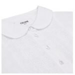 CELINE BABYDOLL MINI DRESS IN STRIPED COTTON VOILE