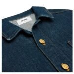 CELINE WORKWEAR MINI DRESS IN RINSED WASH DENIM