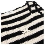 CELINE TRIOMPHE STRIPED MINI DRESS IN CROCHETED COTTON