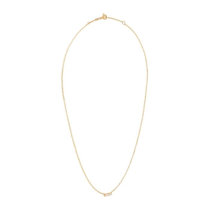 CELINE LINE NECKLACE IN YELLOW GOLD AND DIAMONDS