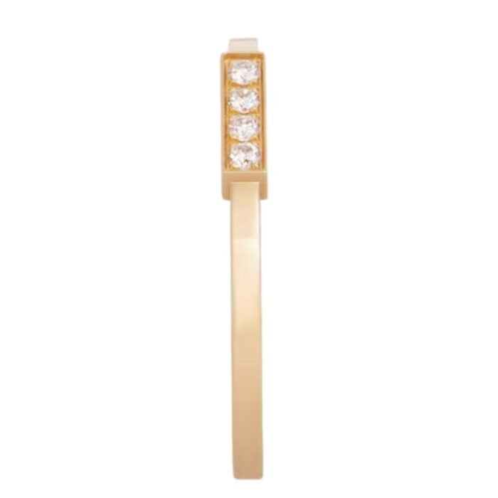 CELINE LINE RING IN YELLOW GOLD AND DIAMONDS