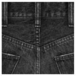 CELINE FLARED SURF JEANS IN BLACK ICE RINSE DENIM