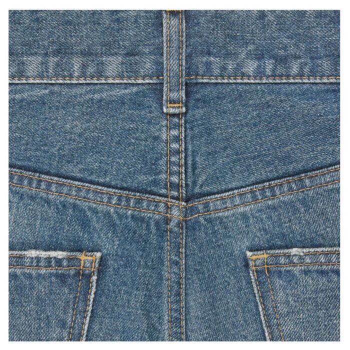 CELINE DYLAN FLARED JEANS WITH SIGNATURE IN UNION WASH DENIM