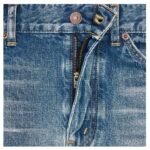 CELINE SKATE SHORTS IN ELECTRIC SKY WASH DENIM