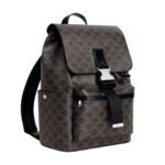 CELINE BACKPACK IN TRIOMPHE CANVAS AND CALFSKIN