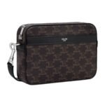 CELINE SMALL MESSENGER IN TRIOMPHE CANVAS AND CALFSKIN