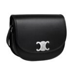 CELINE MEDIUM BESACE TRIOMPHE IN SUPPLE NATURAL CALFSKIN BLACK