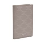 CELINE VERTICAL CARD HOLDER IN CALFSKIN WITH TRIOMPHE EMBOSSED PEBBLE