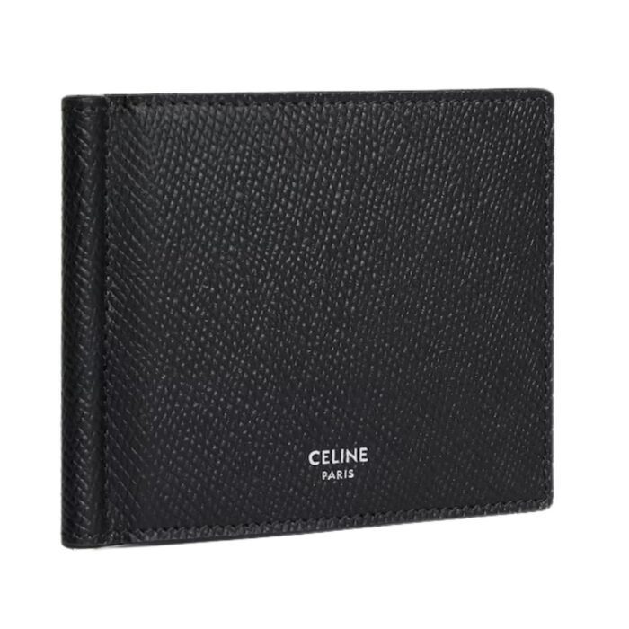 CELINE BILL CLIP WALLET IN GRAINED CALFSKIN
