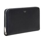CELINE LARGE ZIPPED WALLET IN GRAINED CALFSKIN