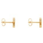 CELINE TRIOMPHE RHINESTONE STUDS IN STRASS AND BRASS WITH GOLD FINISH