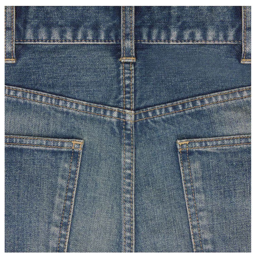 3 CELINE SKINNY JEANS IN TRAIL WASH DENIM