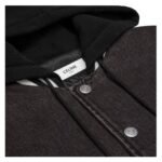 CELINE LOOSE TEDDY JACKET IN CHARCOAL WASH DENIM