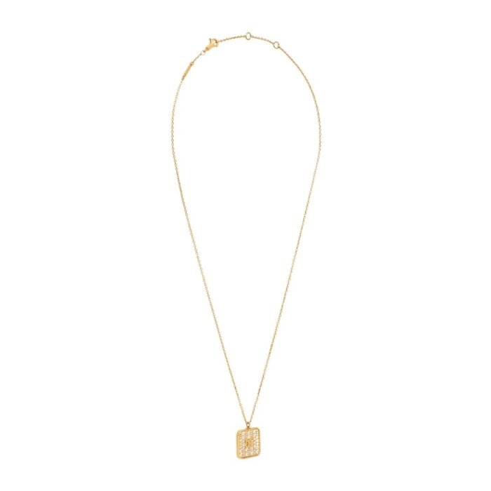 CELINE TRIOMPHE NIGHTFALL NECKLACE IN STRASS AND BRASS WITH GOLD FINISH