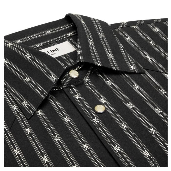 CELINE WESTERN SHIRT IN TRIOMPHE STRIPED COTTON