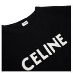 CELINE OVERSIZED SWEATER IN RIBBED WOOL BLACK