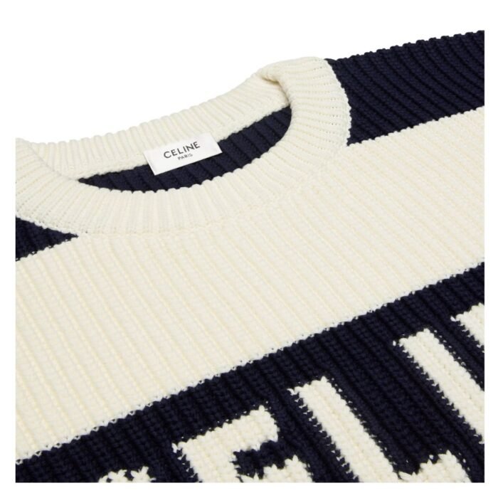 CELINE OVERSIZED SWEATER IN STRIPED COTTON