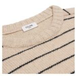 CELINE TRIOMPHE CREW NECK SWEATER IN STRIPED WOOL