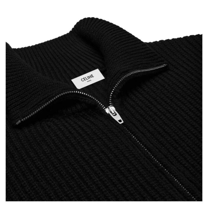 CELINE TRIOMPHE TRUCKER SWEATER IN RIBBED WOOL