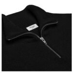 CELINE TRIOMPHE TRUCKER SWEATER IN WOOL AND CASHMERE BLACK-OFF WHITE