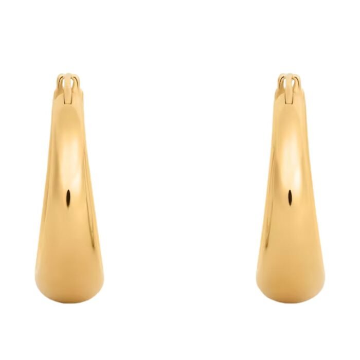 CELINE FORMES ABSTRAITES HOOPS IN BRASS WITH GOLD FINISH