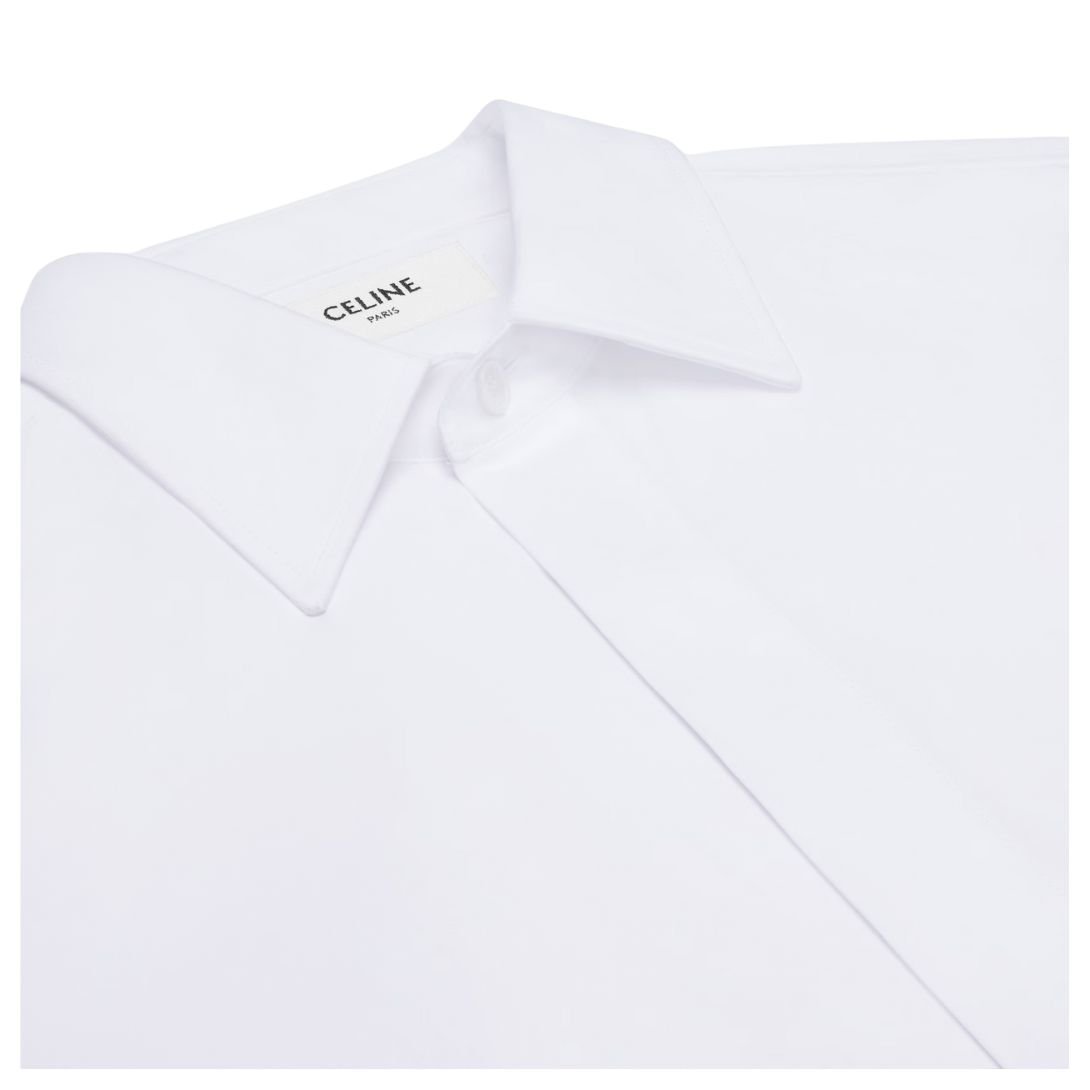 3 CELINE LOOSE SHIRT IN COTTON POPLIN WHITE