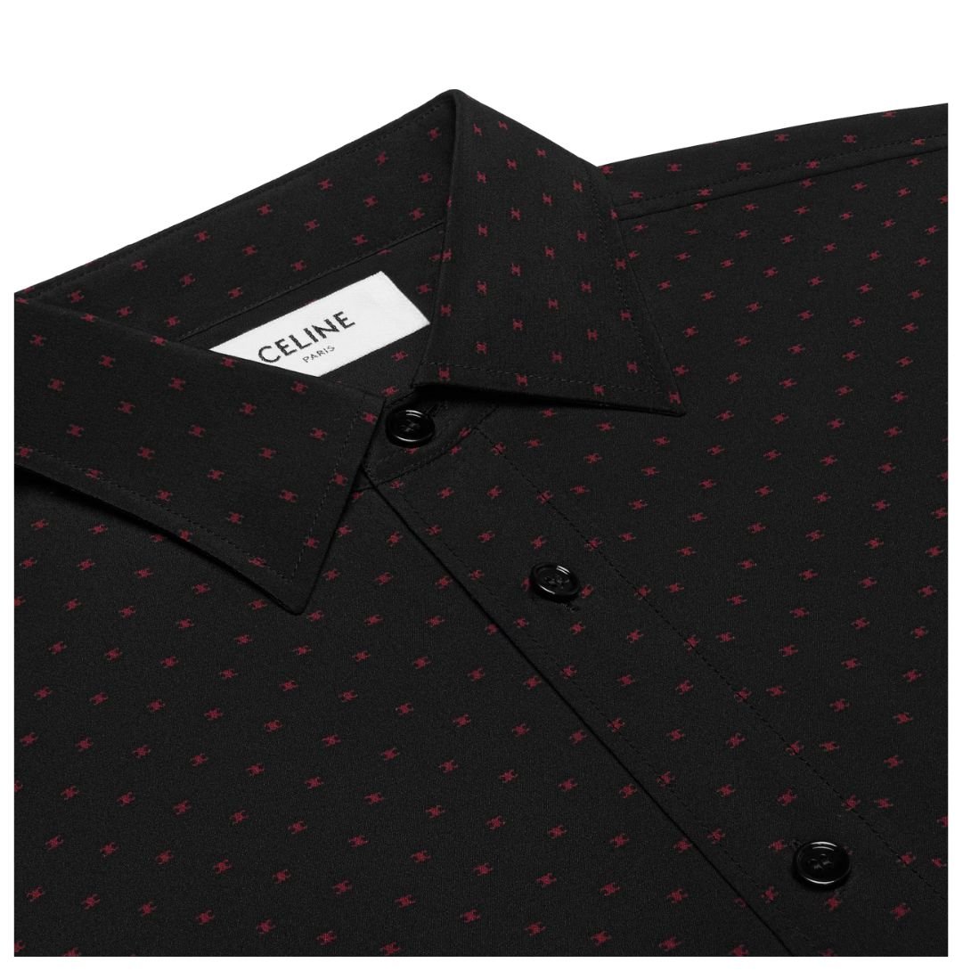 3 CELINE LOOSE SHIRT IN PRINTED CRÊPE DE CHINE