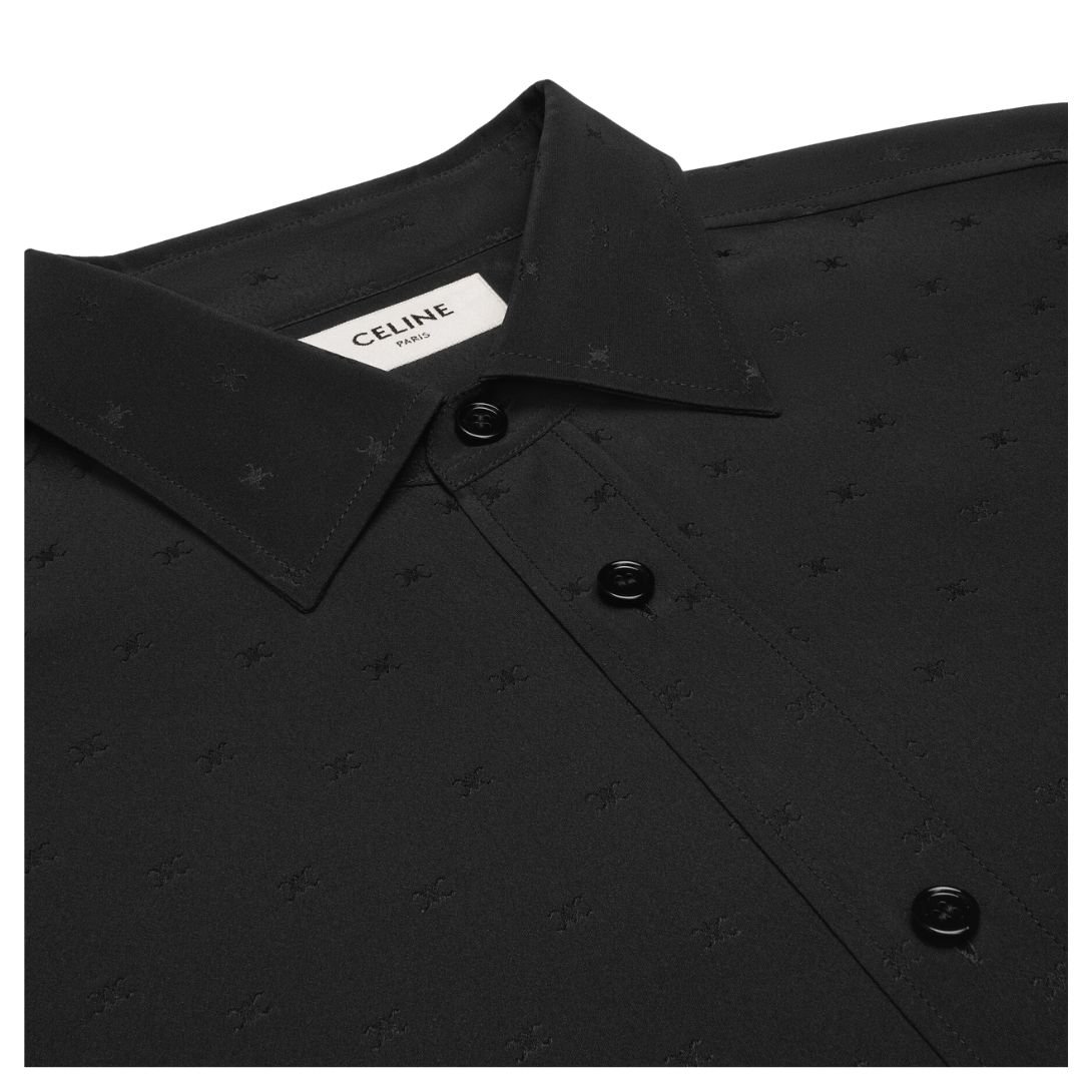 3 CELINE LOOSE CARNABY SHIRT IN SILK JACQUARD