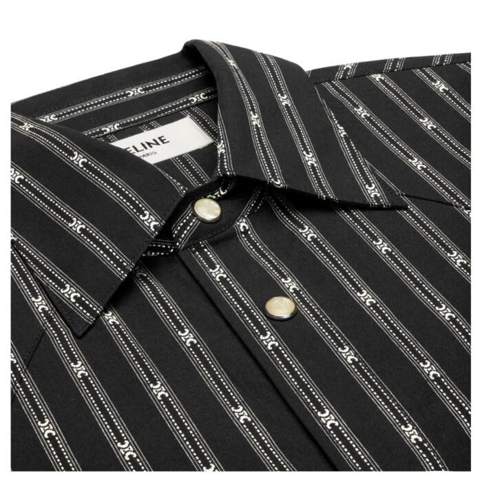 CELINE WESTERN SHIRT IN TRIOMPHE STRIPED COTTON