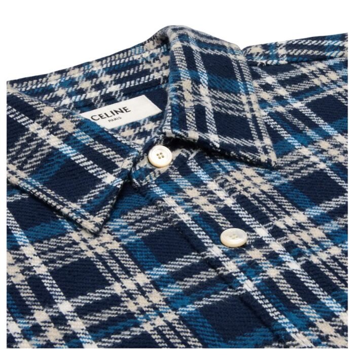 CELINE LOOSE LUMBERJACK SHIRT IN CHECK COTTON