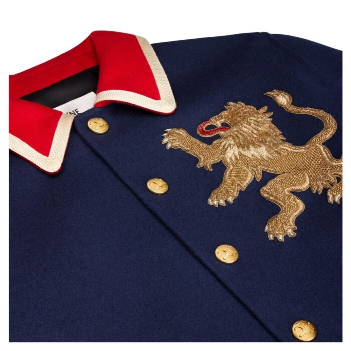 CELINE LION TEDDY JACKET IN WOOL FLANNEL