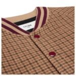 CELINE TRIOMPHE TEDDY JACKET IN HOUNDSTOOTH WOOL
