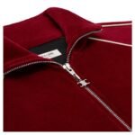 CELINE TRIOMPHE TRACKSUIT JACKET IN VELVET JERSEY BORDEAUX-ECRU