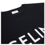 CELINE LOOSE T SHIRT IN COTTON JERSEY BLACK-WHITE