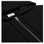 CELINE TRIOMPHE LOOSE ZIPPED HOODIE IN CASHMERE COTTON BLACK