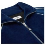 CELINE TRIOMPHE TRACKSUIT JACKET IN VELVET JERSEY NAVY