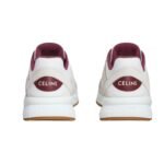 CELINE RUNNER CR 03 LOW LACE UP SNEAKER IN MESH SUEDE CALFSKIN AND PERFORATED CALFSKIN