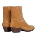 CELINE WESTERN ZIPPED BOOTS IN SUEDE CALFSKIN