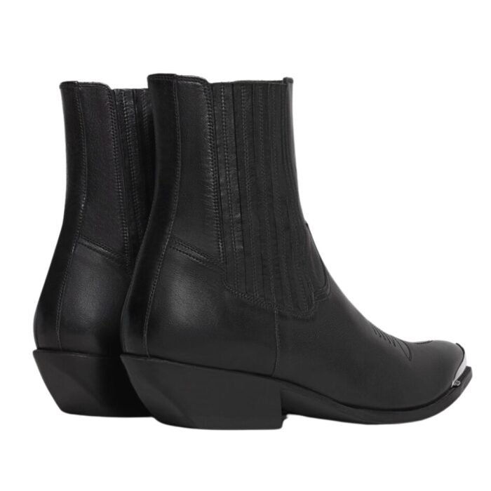 CELINE CRUISER BOOTS CHELSEA WITH METAL TOE IN CALFSKIN